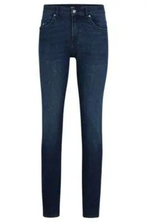 Huixin Men's Jeans Slim Straight Cut Pants En Style Hole Fashion Jeans  Conical Pants Destroyed Retro Denim Jeans (Color : Hellblau, Size : 27) :  : Fashion