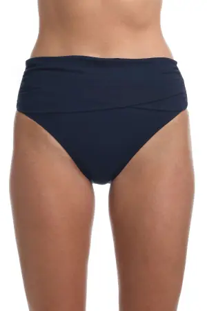 Banded Foldover High Waist Bikini Bottom