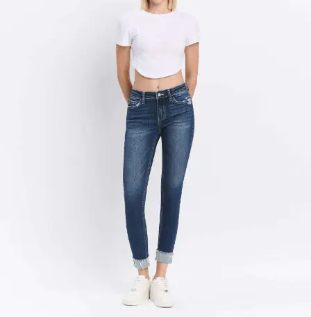 Reflex Blue Mid Rise Skinny