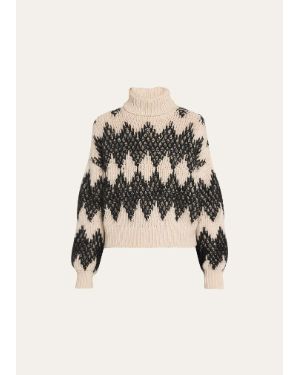 Balmain Python Knit Sweatshirt - Bergdorf Goodman