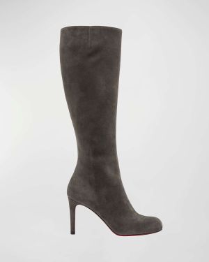 Alleo Botta Red Sole Patent Leather Knee-High Boots