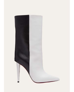 Christian Louboutin - Astrilarge Botta Pika Red Sole Studded Suede  Knee-High Boots in 2023