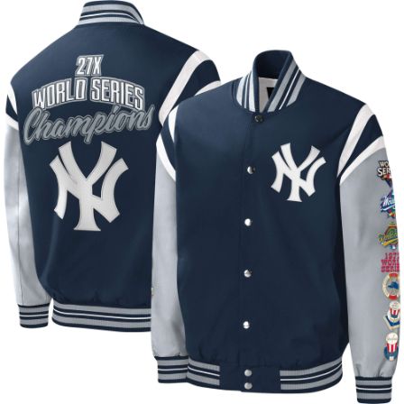 New York Yankees Starter Impact Hoodie Half-Zip Jacket - Navy