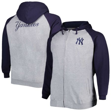 Profile Men's Navy/White New York Yankees Big & Tall Pullover Sweatshirt