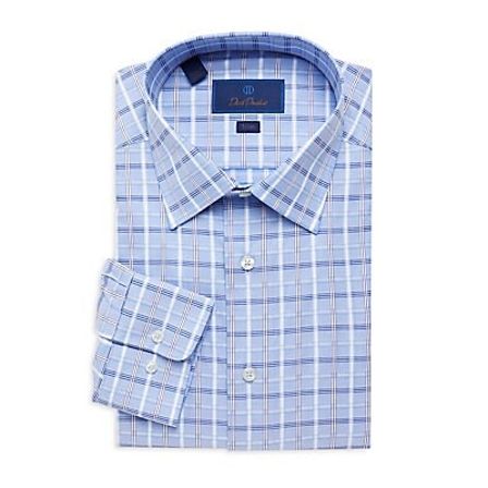 Trim Fit Plaid Dress Shirt | Saks Off 5th | ShopRunner
