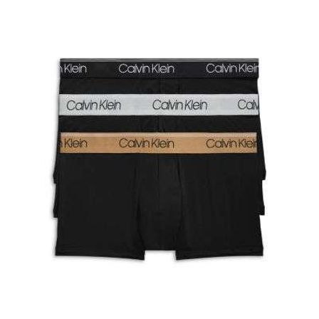 Calvin Klein Microfiber Stretch Wicking Low Rise Trunks, Pack of 3