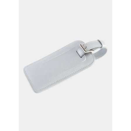 Royce New York Leather Luggage Tag with Silver Hardware - Red