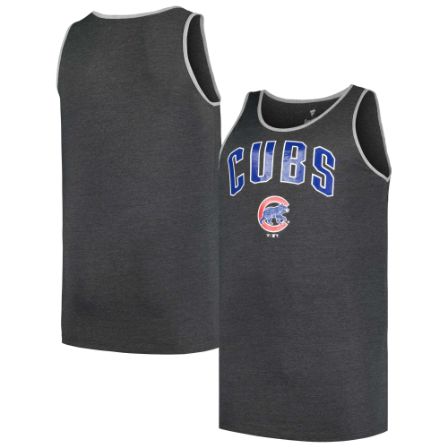 Chicago Cubs Profile Big & Tall Arch Over Logo Tank Top - Heather Charcoal