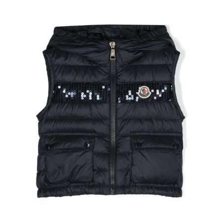 logo-patch padded gilet