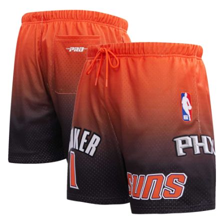 Men's Post Devin Booker Black/Orange Phoenix Suns Ombre Name & Number T- Shirt