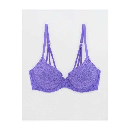 Aerie Real Sunnie Demi Push Up Bloom Lace Bra