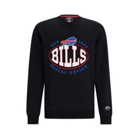 BOSS x NFL cotton-blend sweatshirt with coll