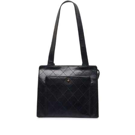 1997-1998 CC turn-lock diamond-quilted tote bag