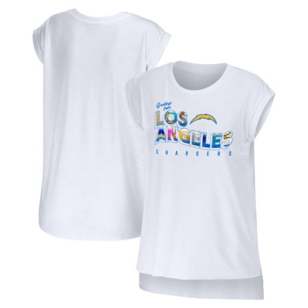 Los Angeles Chargers New Era Women's Plus Size Athletic Varsity Lace-Up  V-Neck Long Sleeve T-Shirt - Powder Blue
