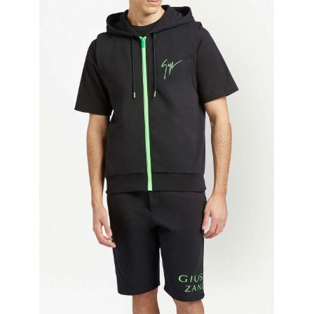 logo-print sleeveless hoodie