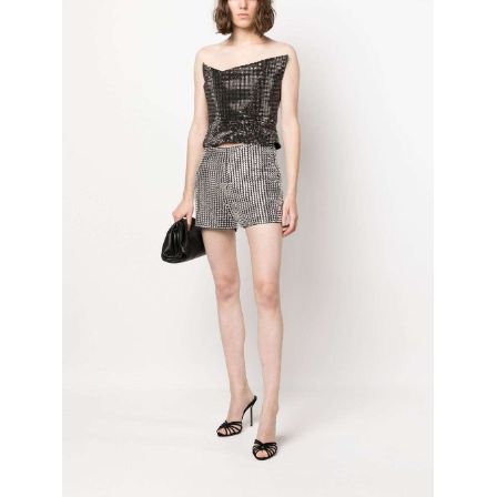 AREA crystal-embellished Strapless Top - Farfetch