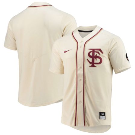 Men's Nike Garnet Florida State Seminoles Replica Full-Button Baseball Jersey