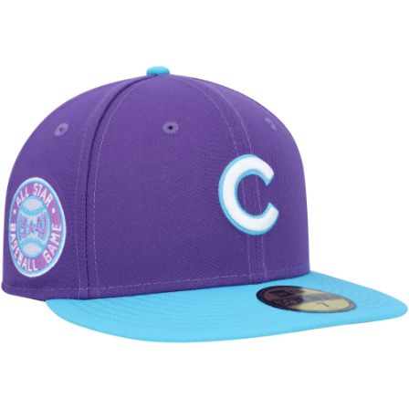 New Era Light blue/navy Chicago Cubs Green Undervisor 59FIFTY Fitted Hat