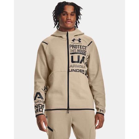 UNDER ARMOUR Sweat jacket UA UNSTOPPABLE in khaki