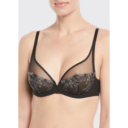 Simone Perele Delice Two-Part Full-Cup Sheer Plunge Bra