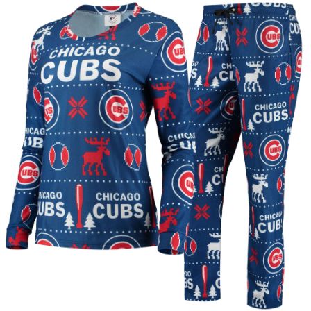 Women's Chicago Cubs Tommy Bahama Heathered Royal Linnea Camp Tie Shirt