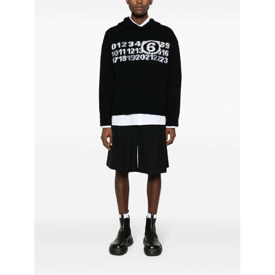 Maison Margiela Number-motif hooded jumper | ShopRunner